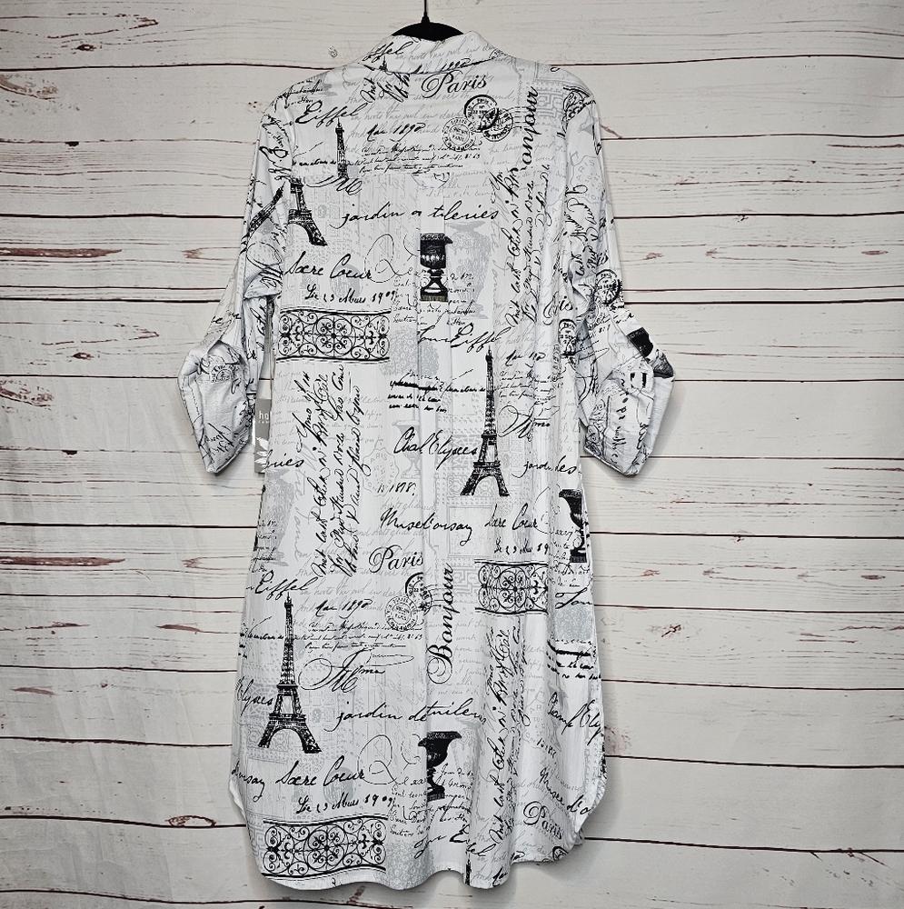 Habitat Paris Print Shirtdress - Picture 2 of 14